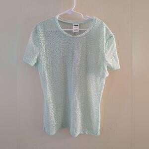 NWT! PINK Semi-Sheer Textured Tee – Size M